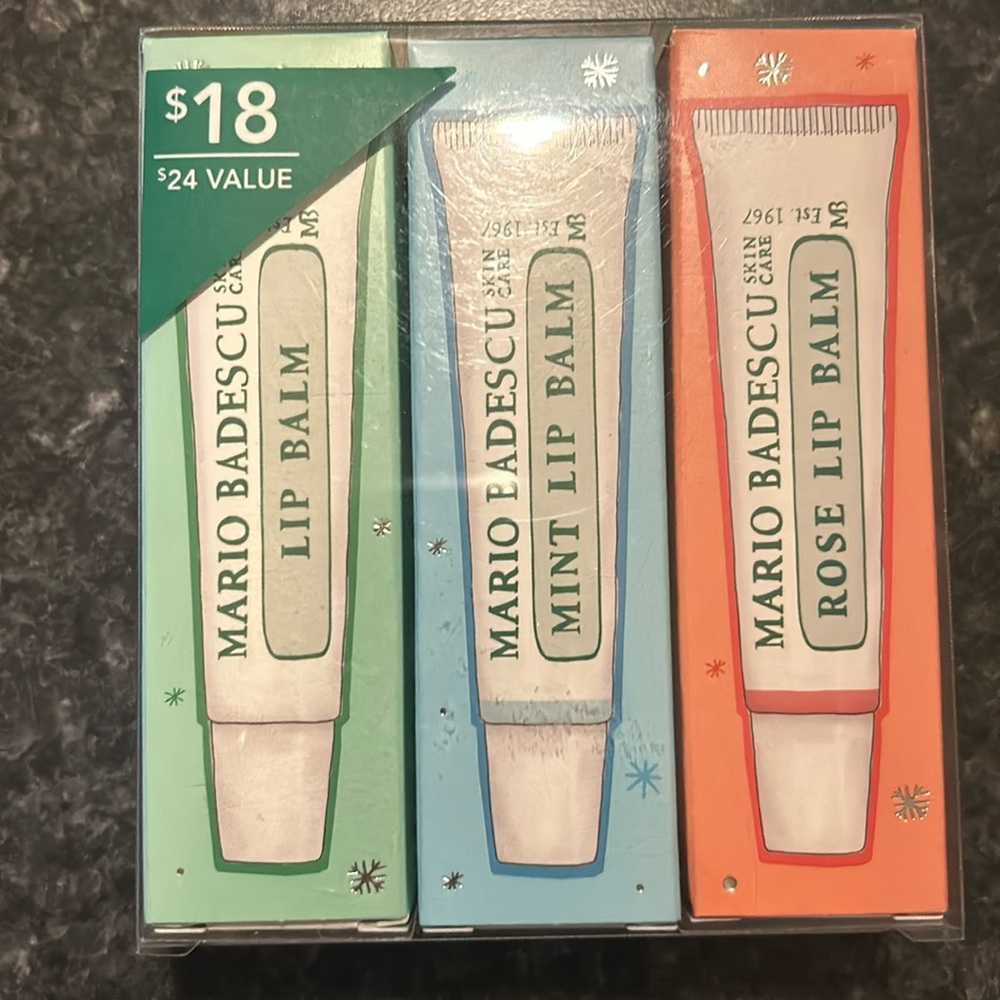 Full Mario Badescu skin care Lip Blam Set